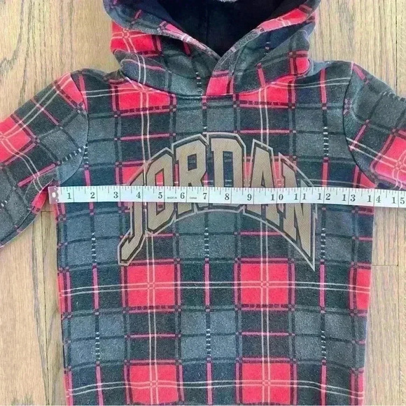 Air Jordan Jumpman Essentials Plaid Pullover Hoodie Boys Sweatshirt Size Medium - Picture 9 of 12